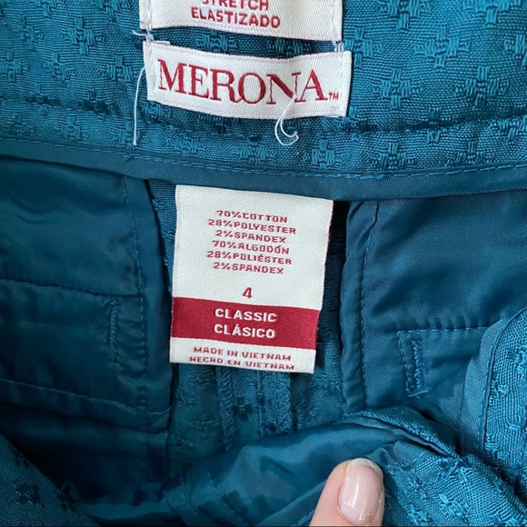 Patterned dark teal trousers - Picture 6 of 6